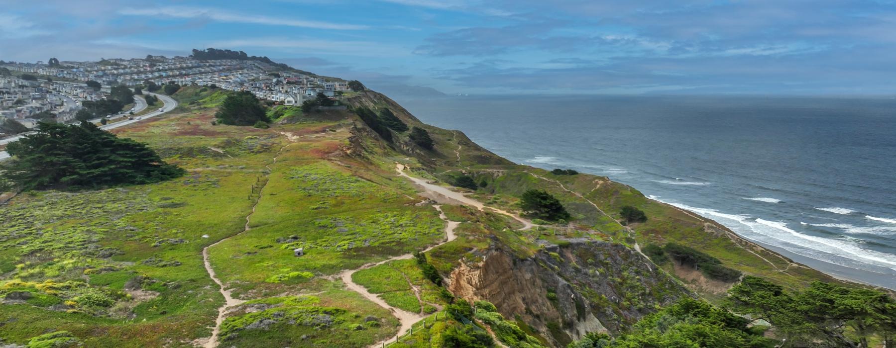 a path leading to a beach